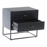 23.5 Inch Nightstand Black Contemporary Nightstands LOOMLAN By Moe's Home