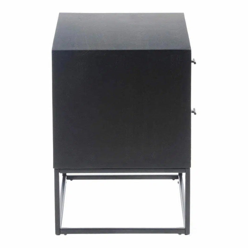 23.5 Inch Nightstand Black Contemporary Nightstands LOOMLAN By Moe's Home