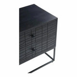 23.5 Inch Nightstand Black Contemporary Nightstands LOOMLAN By Moe's Home