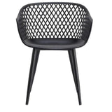 23.5 Inch Outdoor Chair Black (Set of 2) Black Contemporary Outdoor Accent Chairs LOOMLAN By Moe's Home