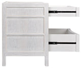 24" Hampton Wood White Night Stand With Drawers Nightstands LOOMLAN By Noir