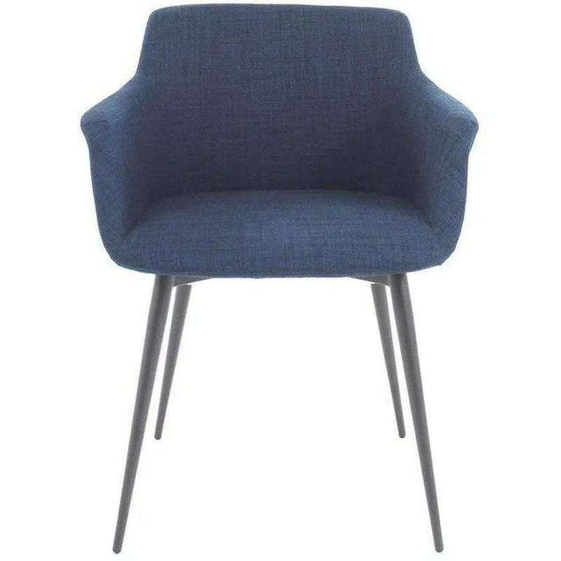 24 Inch Arm Chair Blue (Set Of 2) Blue Retro Dining Chairs LOOMLAN By Moe's Home