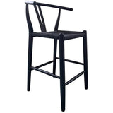 24 Inch Counter Stool Black Scandinavian Counter Stools LOOMLAN By Moe's Home