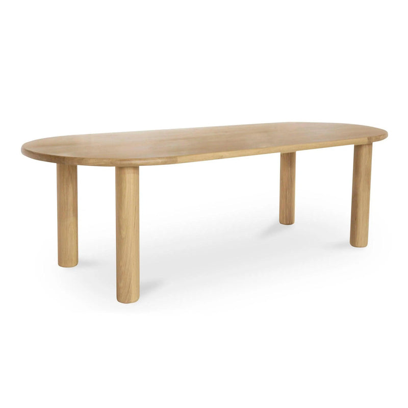 29.5 in. Milo Natural Solid Oak Geometric Dining Table Dining Tables LOOMLAN By Moe's Home