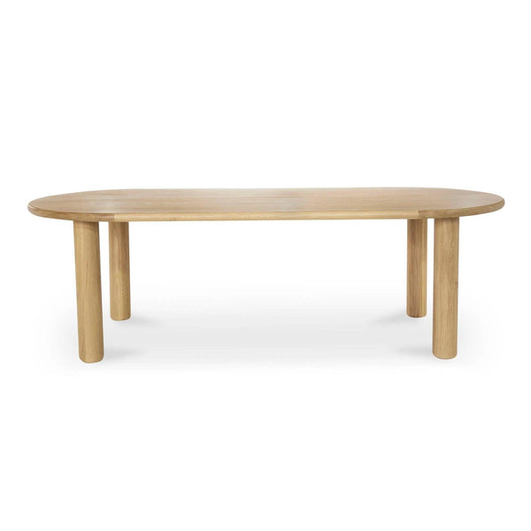 29.5 in. Milo Natural Solid Oak Geometric Dining Table Dining Tables LOOMLAN By Moe's Home