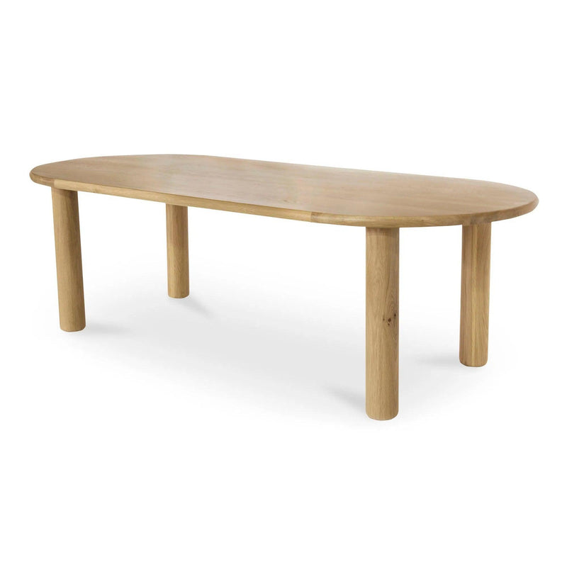 29.5 in. Milo Natural Solid Oak Geometric Dining Table Dining Tables LOOMLAN By Moe's Home