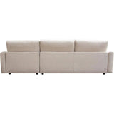 2PC Reversible Chaise Sectional Feather Seating in Cream Sectionals LOOMLAN By Diamond Sofa