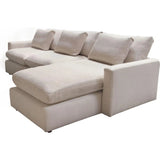 2PC Reversible Chaise Sectional Feather Seating in Cream Sectionals LOOMLAN By Diamond Sofa