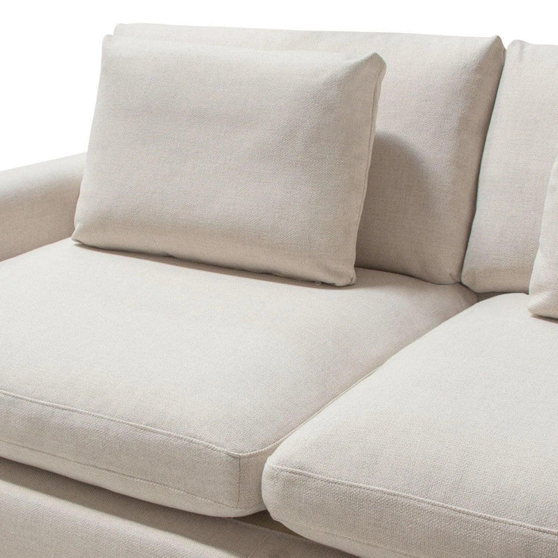 2PC Reversible Chaise Sectional Feather Seating in Cream Sectionals LOOMLAN By Diamond Sofa