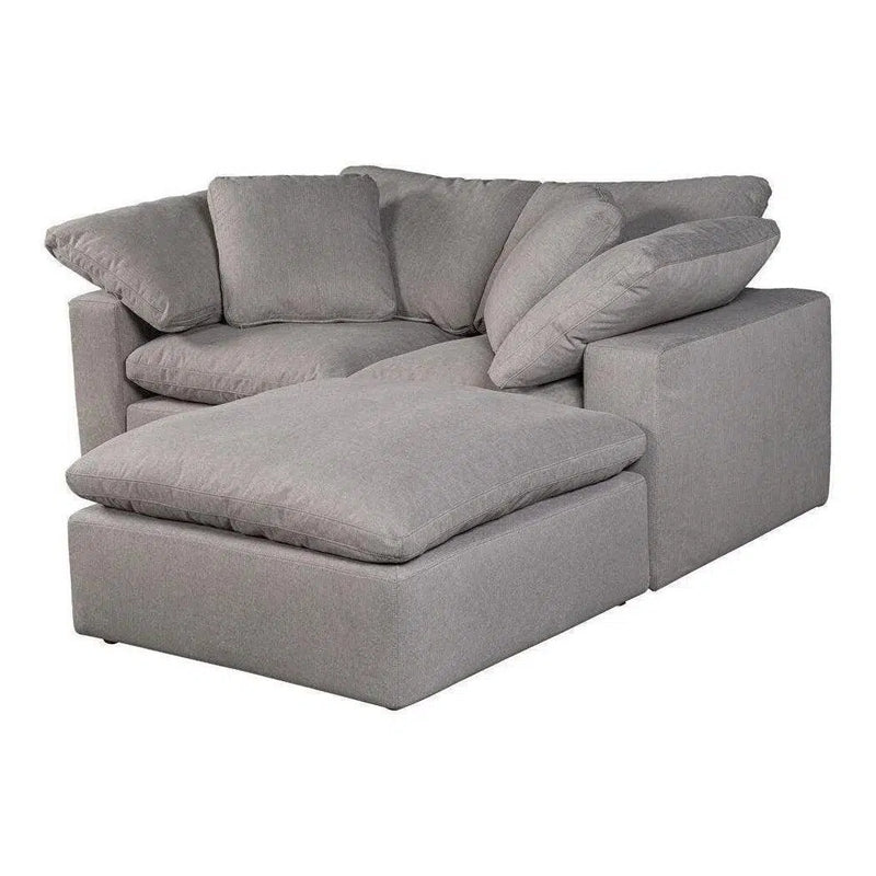 3 PC Stain Resistant Condo Grey Nook Modular Modular Sofas LOOMLAN By Moe's Home