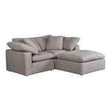 3 PC Stain Resistant Performance Fabric Grey Nook Modular Modular Sofas LOOMLAN By Moe's Home