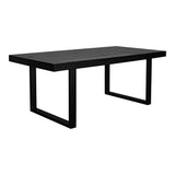 30 in. Jedrik Concrete Black Rectangular Outdoor Dining Table Outdoor Dining Tables LOOMLAN By Moe's Home