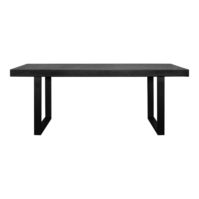 30 in. Jedrik Concrete Black Rectangular Outdoor Dining Table Outdoor Dining Tables LOOMLAN By Moe's Home