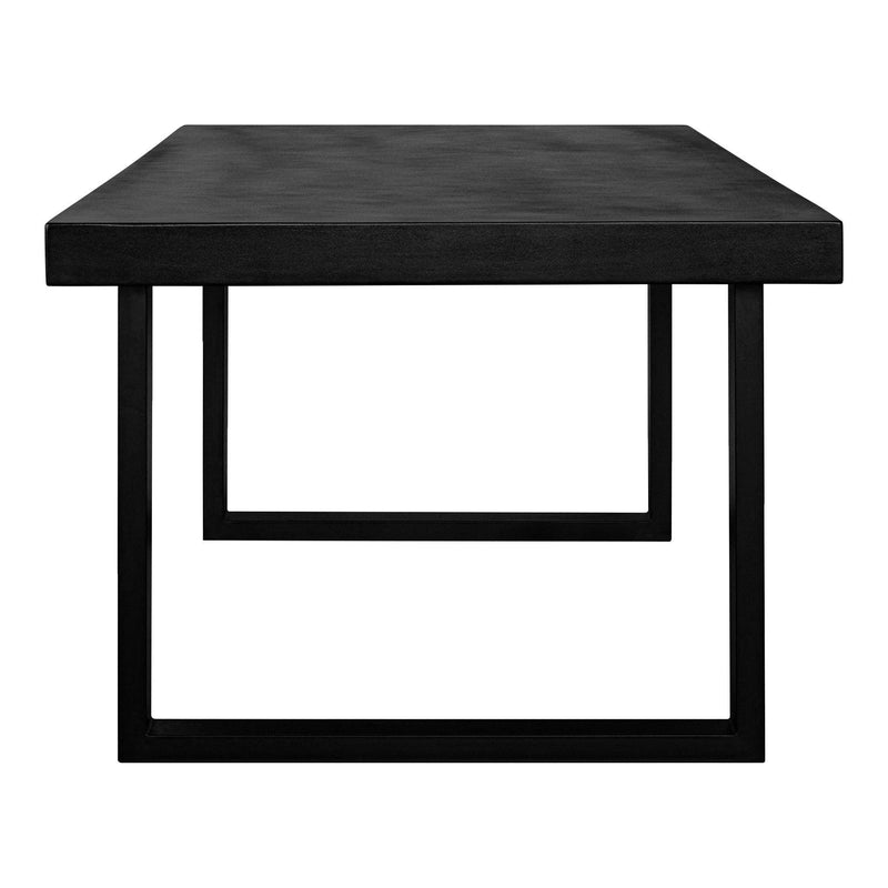 30 in. Jedrik Concrete Black Rectangular Outdoor Dining Table Outdoor Dining Tables LOOMLAN By Moe's Home