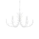 30 in. Twiggy Oval Iron White Chandelier Chandeliers LOOMLAN By Currey & Co