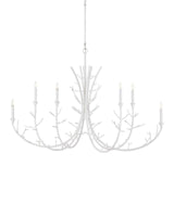 30 in. Twiggy Oval Iron White Chandelier Chandeliers LOOMLAN By Currey & Co