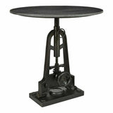 35.5 Inch Adjustable Cafe Table Black Industrial Bar Tables LOOMLAN By Moe's Home