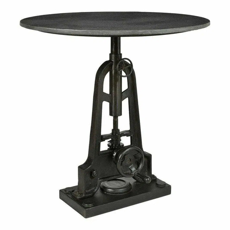 35.5 Inch Adjustable Cafe Table Black Industrial Bar Tables LOOMLAN By Moe's Home