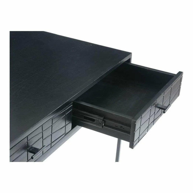 35.5 Inch Desk Black Contemporary Home Office Desks LOOMLAN By Moe's Home