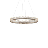 36 dia. Pleiades Iron and Seeded Crystal Silver Chandelier Chandeliers LOOMLAN By Currey & Co