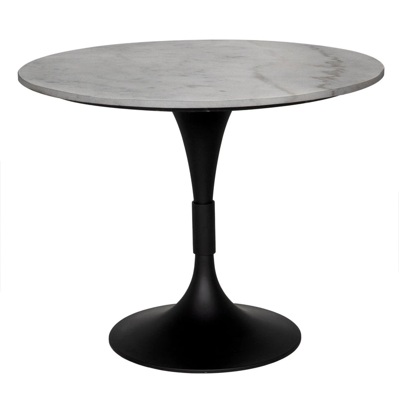 36" Jmna Steel and Marble Black Round Dining Table Dining Tables LOOMLAN By Noir