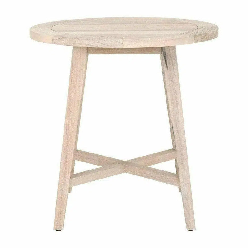 36" Teak Wood Round Counter Height Dining Table Indoor or Outdoor Outdoor Dining Tables LOOMLAN By Essentials For Living