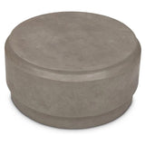 39" Barrel Fiber Reinforced Concrete Round Coffee Table Outdoor Coffee Tables LOOMLAN By Urbia