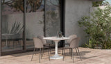 39 Inch Outdoor Cafe Table Grey Contemporary Outdoor Dining Tables LOOMLAN By Moe's Home