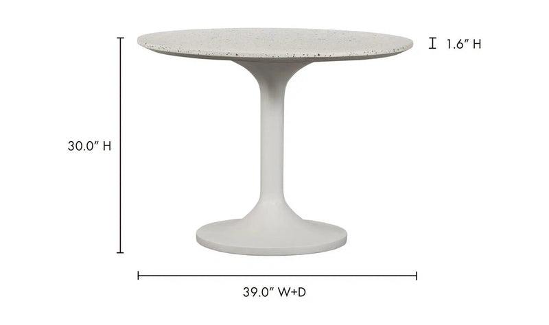 39 Inch Outdoor Cafe Table Grey Contemporary Outdoor Dining Tables LOOMLAN By Moe's Home