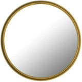 39" Yellow Gold Round Wall Mirror Contemporary Style Wall Mirrors LOOMLAN By Moe's Home