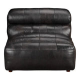 3PC Set Black Leather Reversible Modular Sofa Modular Sofas LOOMLAN By Moe's Home