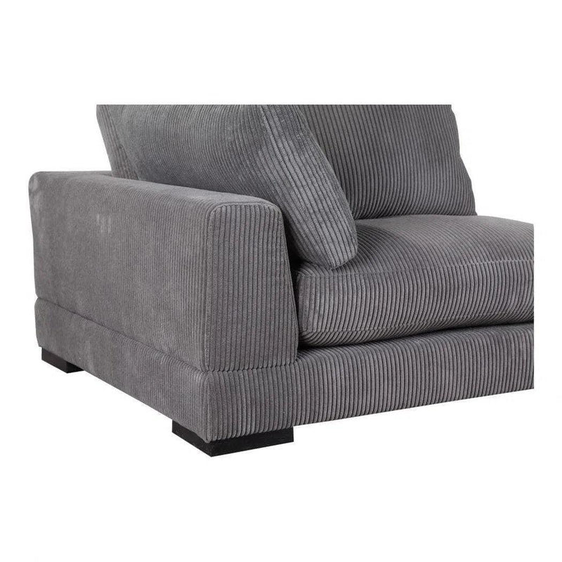 4 PC Grey Corduroy Couch Large Nook Reversible Modular Sofa Modular Sofas LOOMLAN By Moe's Home