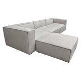 4 PC Set Grey -Beige Low Back Modular Sectional Sofa With Ottoman Modular Sofas LOOMLAN By Diamond Sofa