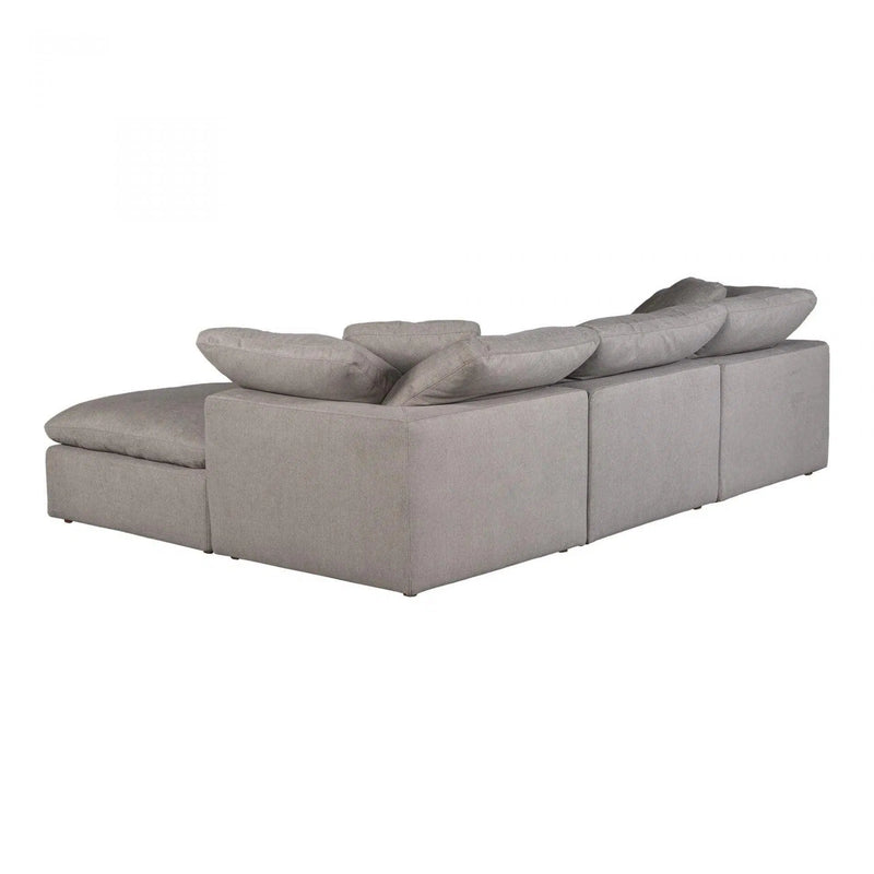 4 PC Set Stain Resistant Grey Sectional Modular Lounge Modular Sofas LOOMLAN By Moe's Home