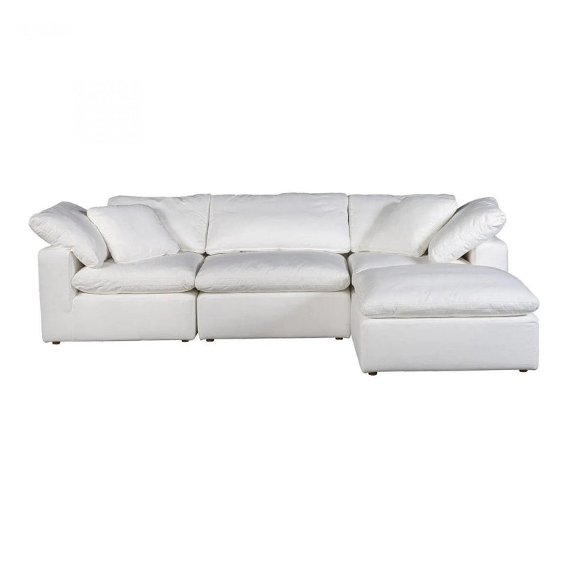 4 PC Set Stain Resistant White Sectional Modular Lounge Modular Sofas LOOMLAN By Moe's Home