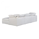 4 PC Set Stain Resistant White Sectional Modular Lounge Modular Sofas LOOMLAN By Moe's Home