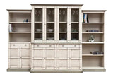 4 Piece Full Wall Buffet Curio White & Grey Buffets & Curios LOOMLAN By Sarreid