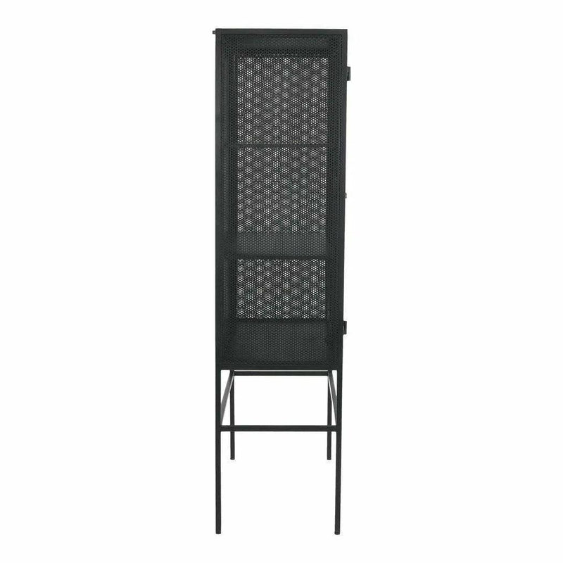 40 Inch Cabinet Black Industrial Bookcases LOOMLAN By Moe's Home