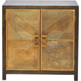 40" Modern Handmade Gold (Brass) Overlay Cabinet Accent Cabinets LOOMLAN By LOOMLAN