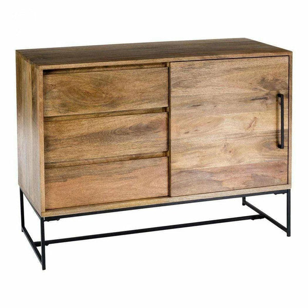 40" Petite Sideboard with Drawers on Metal Stand Sideboards LOOMLAN By Moe's Home