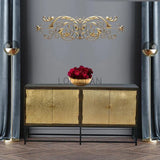 40" Square Accent Cabinet Brass (Gold) Doors Handmade Pattern Accent Cabinets LOOMLAN By LOOMLAN