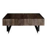 42.5 Inch Storage Coffee Table Natural Contemporary Coffee Tables LOOMLAN By Moe's Home