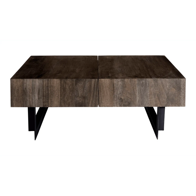 42.5 Inch Storage Coffee Table Natural Contemporary Coffee Tables LOOMLAN By Moe's Home