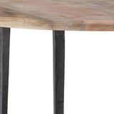 43" Wood Top Metal Base Bistro Dining Table Dining Tables LOOMLAN By Jamie Young