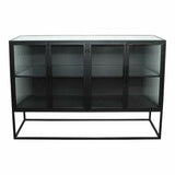 47 Inch Cabinet Black Industrial Sideboards LOOMLAN By Moe's Home