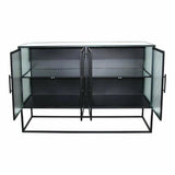 47 Inch Cabinet Black Industrial Sideboards LOOMLAN By Moe's Home