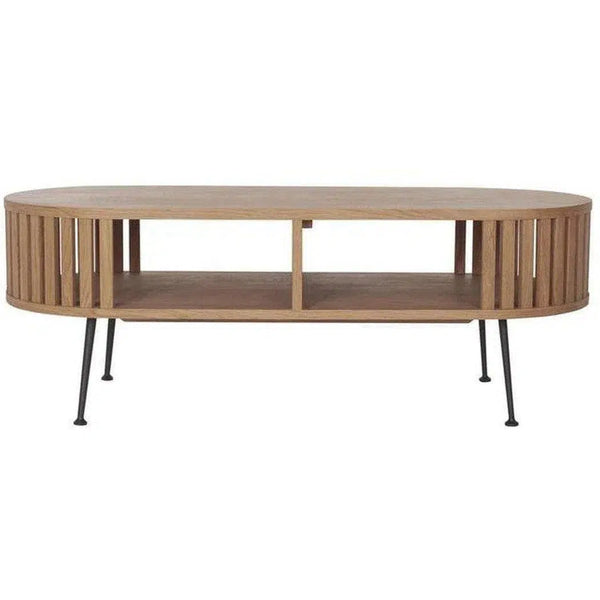 47 Inch Coffee Table White Oil Natural Mid-Century Modern Coffee Tables LOOMLAN By Moe's Home