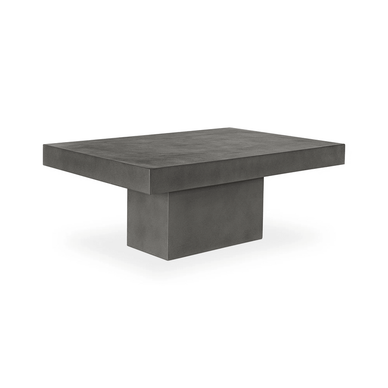 47 Inch Outdoor Coffee Table Grey Contemporary Outdoor Coffee Tables LOOMLAN By Moe's Home