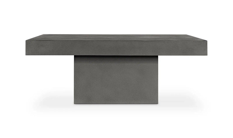 47 Inch Outdoor Coffee Table Grey Contemporary Outdoor Coffee Tables LOOMLAN By Moe's Home