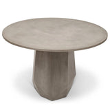 47" Kristal Fiber Reinforced Concrete Round Dining Table Outdoor Dining Tables LOOMLAN By Urbia